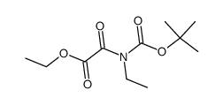 ethyl 2-((tert-butoxycarbonyl)(ethyl)amino)-2-oxoacetate结构式