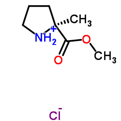 (S)-2-甲基吡咯烷-2-羧酸甲酯盐酸盐结构式