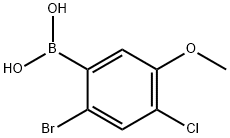 4-Chloro-3-methoxy-6-bromophenylboronic acid Structure