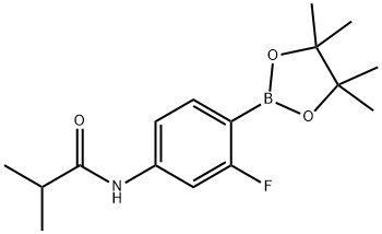 4-(二甲基乙酰氨基)-2-氟苯基硼酸频哪醇酯结构式