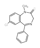 7-chloro-1-methyl-5-phenyl-3H-1,4-benzodiazepine-2-thione Structure