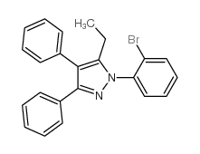 1-(2-溴苯基)-5-乙基-3,4-二苯基-1H-吡唑结构式