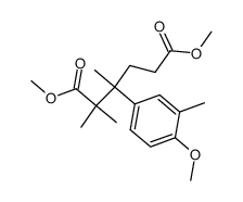 dimethyl 3-(4-methoxy-3-methylphenyl)-2,2,3-trimethylhexanedioate Structure