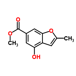 4-羟基-2-甲基苯并呋喃-6-羧酸甲酯结构式