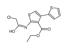 3-THIOPHENECARBOXYLIC ACID, 2-[(2-CHLOROACETYL)AMINO]-(2-THIENYL)-, ETHYL ESTER Structure