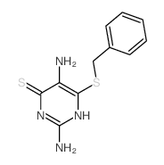 4(3H)-Pyrimidinethione,2,5-diamino-6-[(phenylmethyl)thio]-结构式