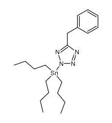 5-benzyl-2-tributylstannanyl-2H-tetrazole Structure
