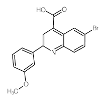 6-溴-2-(3-甲氧基苯基)喹啉-4-羧酸结构式