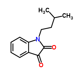 1-isopentylindoline-2,3-dione structure