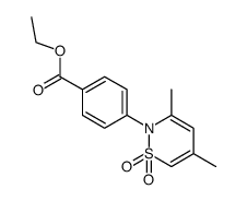 4-(3,5-dimethyl-1,1-dioxo-1H-λ6-[1,2]thiazin-2-yl)-benzoic acid ethyl ester结构式