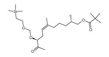 (3S,10S,5Z)-6,10-dimethyl-3-(2-trimethylsilylethoxy)-methoxy-11-pivoyloxyundec-5-en-2-one Structure