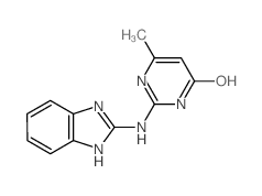 2-(1H-苯并咪唑-2-基氨基)-6-甲基-4(3H)-嘧啶酮结构式