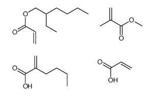 2-甲基-2-丙烯酸甲酯与2-丙烯酸丁酯、2-丙烯酸-2-乙基己酯和2-丙烯酸的聚合物结构式
