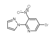 5-溴-3-硝基-2-(1H-吡唑-1-基)砒啶结构式