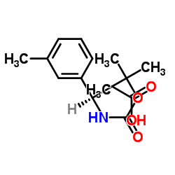 (R)-3-((叔丁氧羰基)氨基)-3-(间甲苯基)丙酸结构式