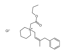 propyl 2-[1-[(E)-3-methyl-4-phenylbut-2-enyl]piperidin-1-ium-1-yl]acetate,chloride结构式