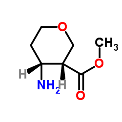 (3R,4R)-4-Aminotetrahydropyran-3-carboxylic acid methyl ester Structure