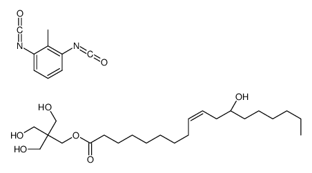 1,3-diisocyanato-2-methylbenzene,[3-hydroxy-2,2-bis(hydroxymethyl)propyl] (Z,12R)-12-hydroxyoctadec-9-enoate Structure