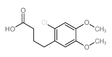 4-(2-chloro-4,5-dimethoxy-phenyl)butanoic acid结构式