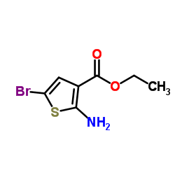 2-氨基-5-溴噻吩-3-甲酸乙酯结构式