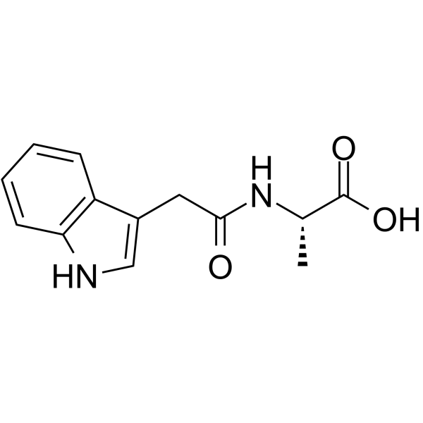 N-(3-吲哚基乙酰基)-L-丙氨酸结构式