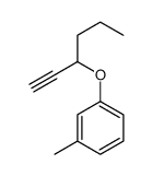 1-hex-1-yn-3-yloxy-3-methylbenzene结构式