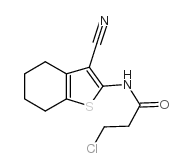 3-氯-N-(3-氰-4,5,6,7-四氢苯并[B]噻吩-2-基)丙酰胺结构式