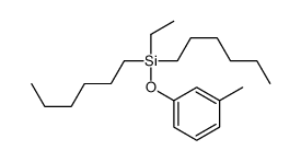 ethyl-dihexyl-(3-methylphenoxy)silane Structure