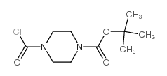 4-Boc-1-哌嗪甲酰氯结构式