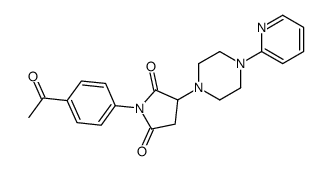 1-(4-acetylphenyl)-3-(4-pyridin-2-ylpiperazin-1-yl)pyrrolidine-2,5-dione结构式