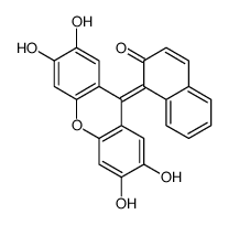 1-(2,3,6,7-tetrahydroxyxanthen-9-ylidene)naphthalen-2-one Structure