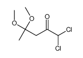 1,1-dichloro-4,4-dimethoxypentan-2-one结构式