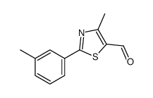 4-methyl-2-(3-methylphenyl)-1,3-thiazole-5-carbaldehyde结构式