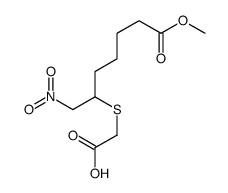 2-(7-methoxy-1-nitro-7-oxoheptan-2-yl)sulfanylacetic acid Structure