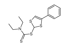 (4-phenyl-1,3-dithiol-2-yl) N,N-diethylcarbamodithioate Structure
