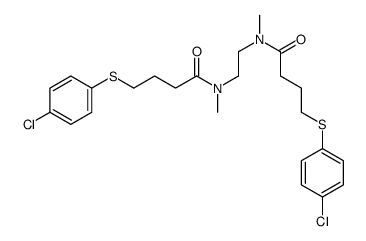 4-(4-chlorophenyl)sulfanyl-N-[2-[4-(4-chlorophenyl)sulfanylbutanoyl-methylamino]ethyl]-N-methylbutanamide结构式