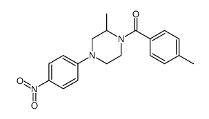[2-methyl-4-(4-nitrophenyl)piperazin-1-yl]-(4-methylphenyl)methanone Structure