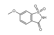 1,2-BENZISOTHIAZOL-3(2H)-ONE, 6-METHOXY, 1,1-DIOXIDE structure