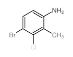 4-溴-3-氯-2-甲基苯胺结构式