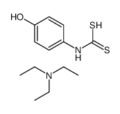 N,N-diethylethanamine,(4-hydroxyphenyl)carbamodithioic acid Structure