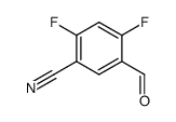 2,4-二氟-5-甲酰基苯甲腈结构式