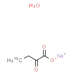 Sodium 2-oxobutanoate-13C hydrate Structure