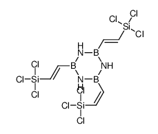 2-[4,6-bis(2-trichlorosilylethenyl)-1,3,5,2,4,6-triazatriborinan-2-yl]ethenyl-trichlorosilane Structure