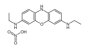 3-N,7-N-diethyl-10H-phenoxazine-3,7-diamine,nitric acid Structure