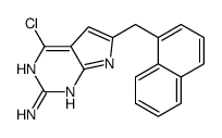 4-chloro-6-(naphthalen-1-ylmethyl)-7H-pyrrolo[2,3-d]pyrimidin-2-amine Structure