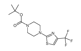 4-[4-(三氟甲基)-2-噻唑基]-1-哌嗪羧酸-1,1-二甲基乙酯结构式