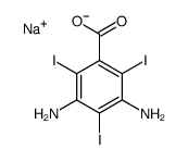 3,5-Diamino-2,4,6-triiodobenzoic acid sodium salt Structure