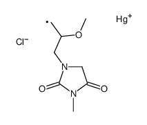 chloro-[2-methoxy-3-(3-methyl-2,4-dioxoimidazolidin-1-yl)propyl]mercury Structure