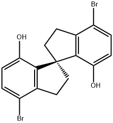 (R)-4,4'-Dibromo-1,1'-spirobiindane-7,7'-diol Structure