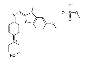 2-[[4-[ethyl(2-hydroxyethyl)amino]phenyl]azo]-5-methoxy-3-methylbenzothiazolium methyl sulphate structure